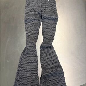 Maniere De Voir Black Knitted Flare Leggings